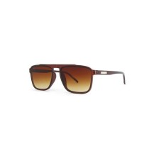 Aqua Di Polo Lunettes de soleil rectangulaires marron avec protection UV 400 pour hommes