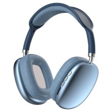 CASQUE SANS FIL P9 PLUS AVEC EMPLACEMENT CARTE MEMOIRE - BLEU