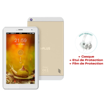 TABLETTE IPLUS OMEGA 7 / 3G / 1 GO / 32 GO / GOLD + ETUI EN SILICONE + FILM DE PROTECTION + CASQUE FILAIRE