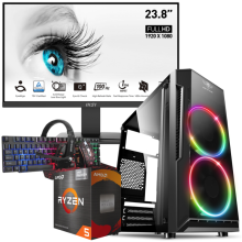 SETUP GAMER SPECIAL PC DE BUREAU GAMING / RYZEN 5 5600G / VEGA 7 / 16 GO AVEC ÉCRAN MSI 21.5" FULL HD VA 100 HZ