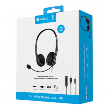 SANDBERG HEADSET OFFICE JACK + USB